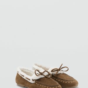 Sheepskin studded moccasins