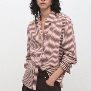 Striped straight shirt