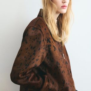 100% leather fur jacket