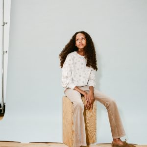 Corduroy flared leggings