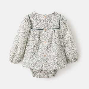 Floral dress and diaper cover