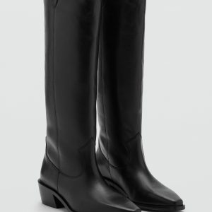 Leather high boots