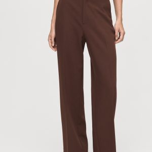 High-waist straight pants