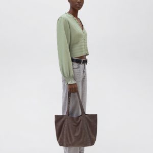 Textured cotton blouse