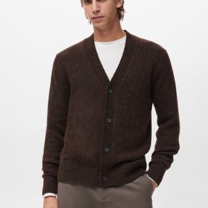 Knitted wool blend cardigan