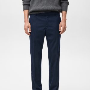 Striped slim-fit trousers