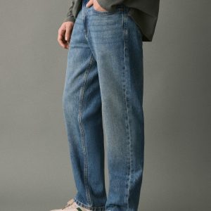 Straight cotton jeans