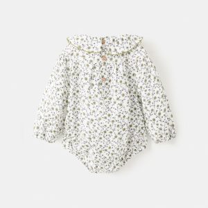 Floral-print romper suit