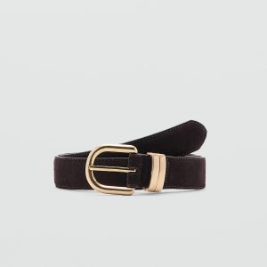 Suede leather belt