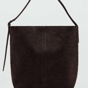 Suede shopper bag