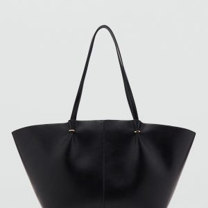 Shopper bag with metallic details