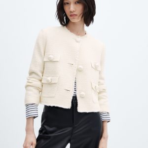 Tweed jacket with pockets