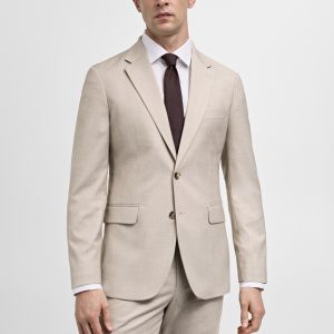 Stretch-fabric slim-fit suit blazer