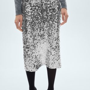 Sequin midi skirt