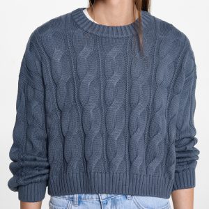 Braided knitted sweater