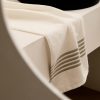 Bath towel with contrasting trim