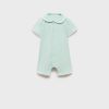 Babydoll-neck bodysuit pyjamas