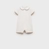 Babydoll-neck bodysuit pyjamas