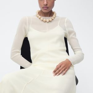 Semi-transparent combination dress