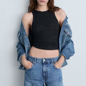 Mid-rise balloon jeans