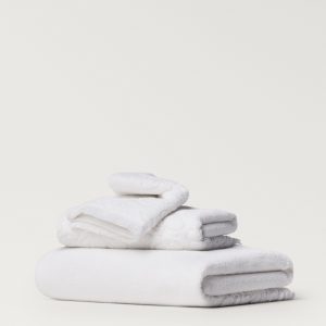 Hand towel with floral trim