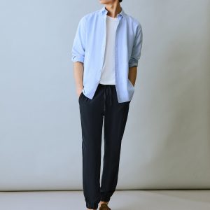 Cotton-linen jogger pants