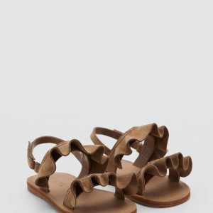 Sandals with ruffle straps