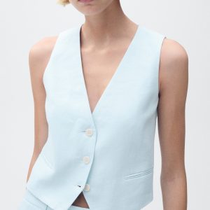 Linen suit waistcoat