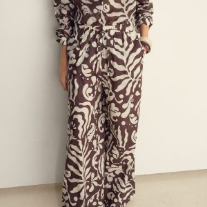 Printed cotton pants