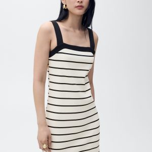 Striped midi dress