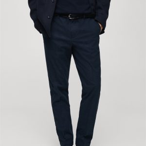 Micro-houndstooth flannel pants