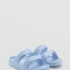 Flip-flops with buckle straps