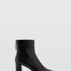 Block ankle boots with square toe