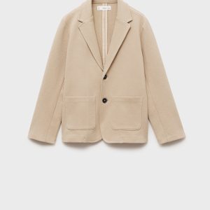 Cotton-blend piqué blazer