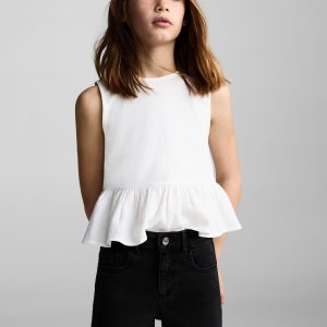 Straight-fit denim shorts