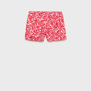 Printed swimsuit with drawstring