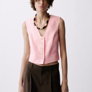 Linen suit waistcoat