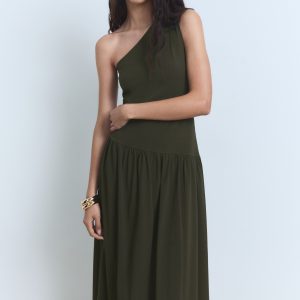 Asymmetrical long balloon dress