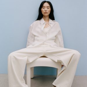 Ramie shirt with pocket