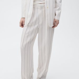Striped suit pants