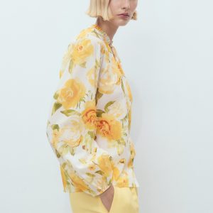 Floral cotton blouse