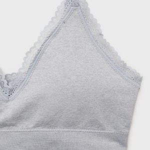 Lace detail triangle bra
