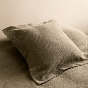 Cotton jacquard mini-check bed cushion cover 50x50 cm
