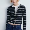Stripped knit cardigan