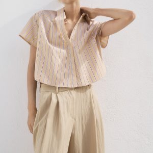 Short sleeve striped shirt