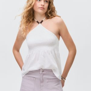 Denim shorts with pockets