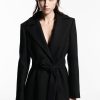 Manteco wool coat with detachable fur collar