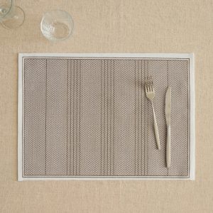 Geometric-print placemats