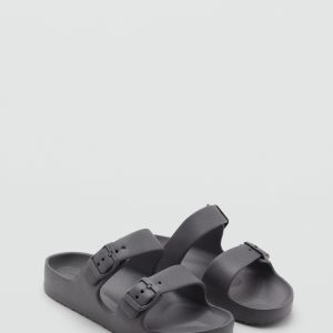 Flip-flops with buckle straps