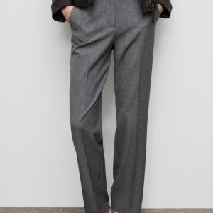 Straight mid-rise pants